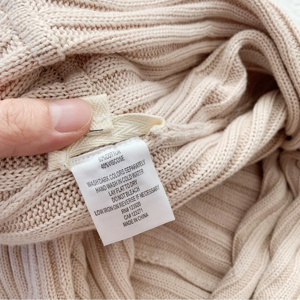 LA made Beige Ribbed Cardigan - Picture 6 of 6